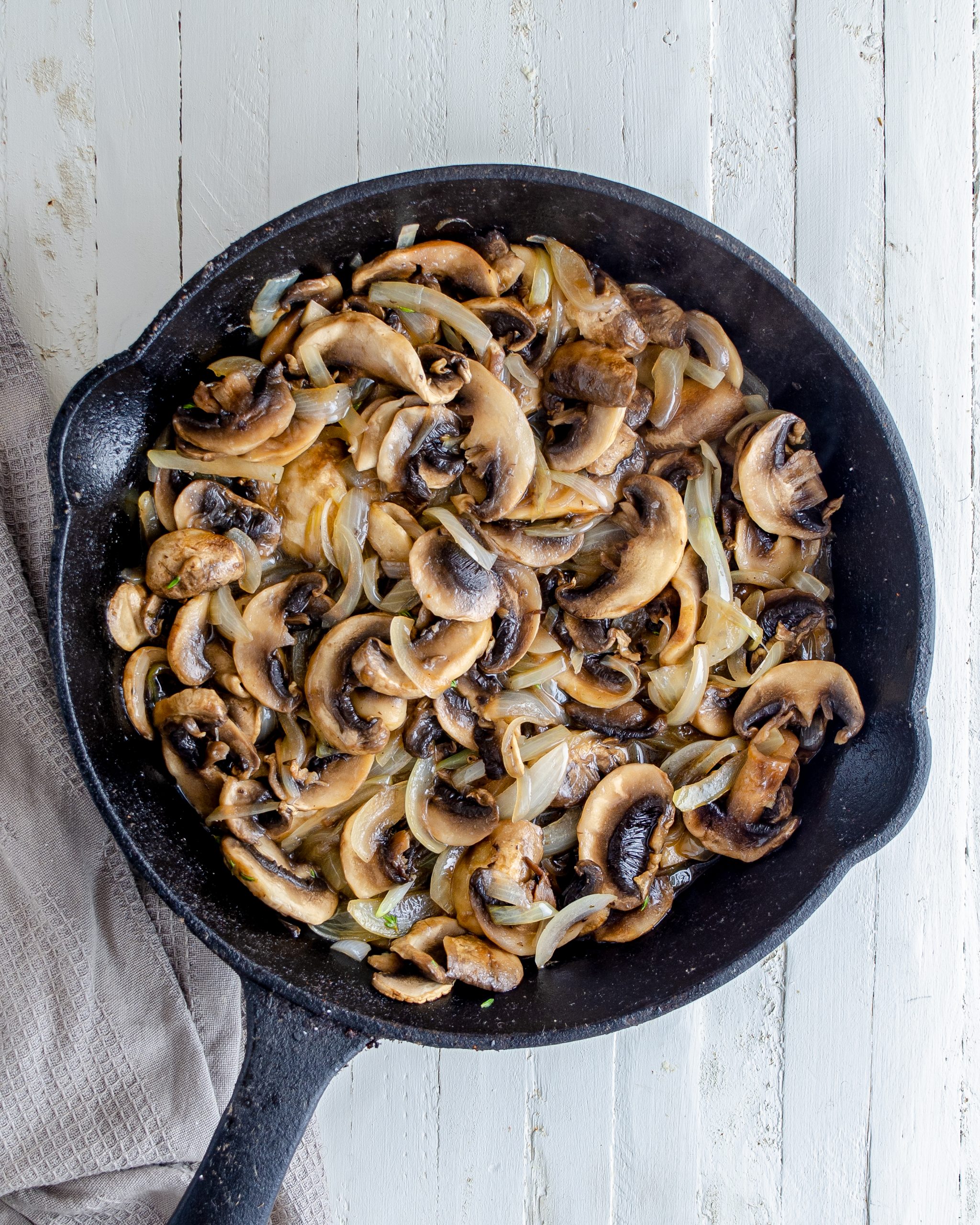 Mix in the mushrooms and onions., and saute until softened. 