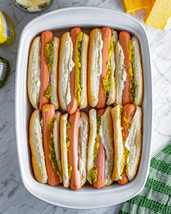 Oven Baked Hot Dogs CheekyKitchen
