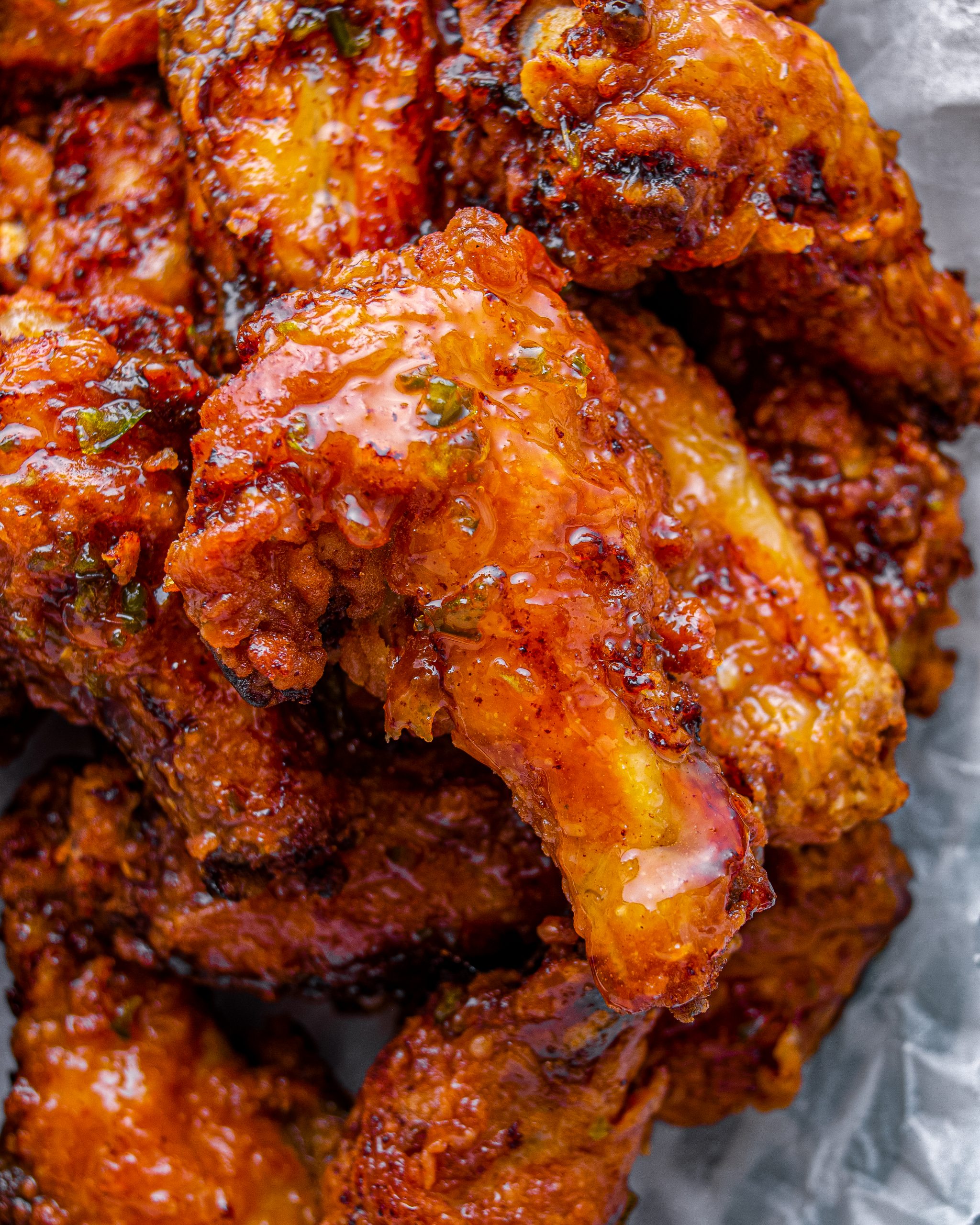 Hot Honey Peach Wings CheekyKitchen