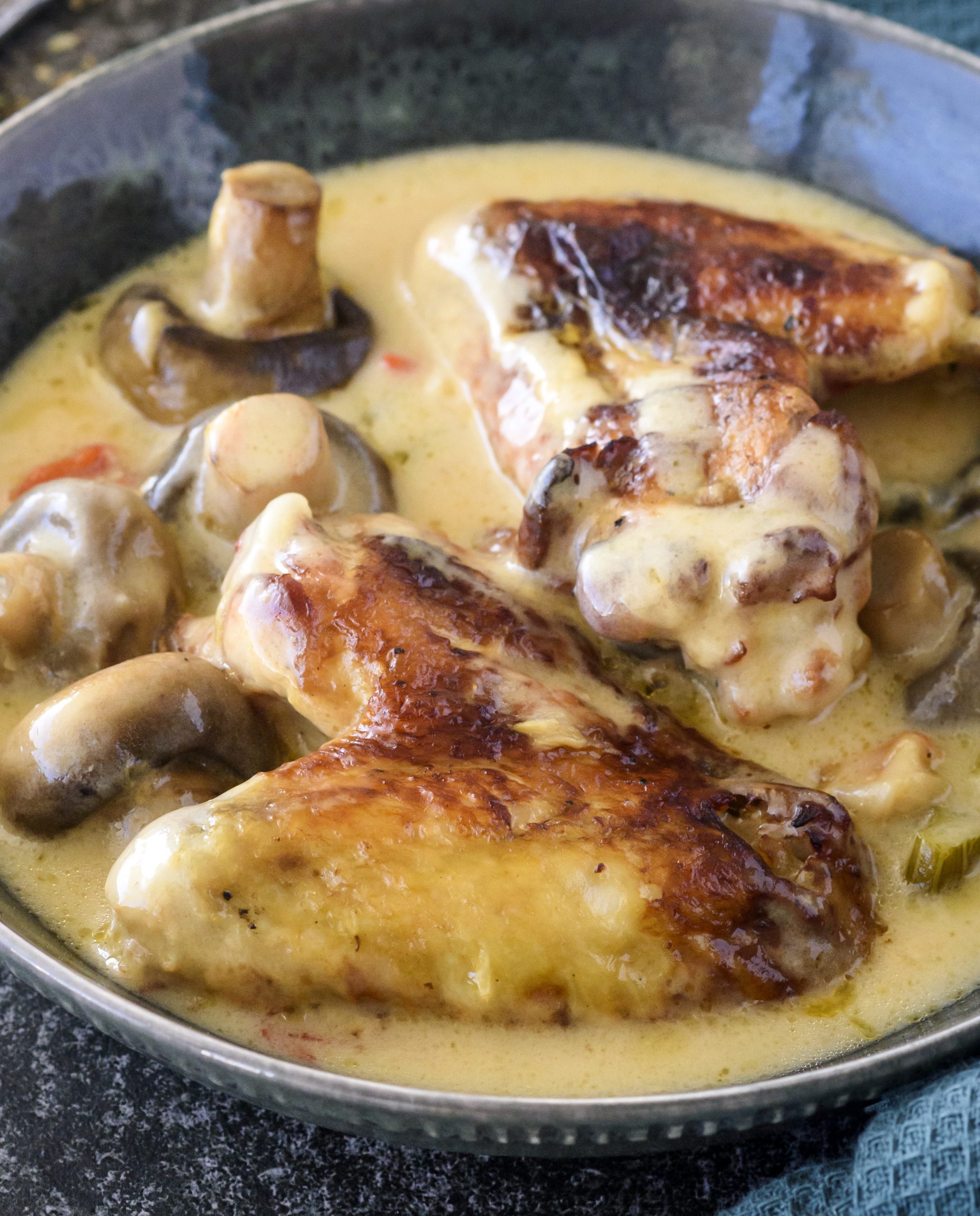 Chicken with Mushroom Gravy Recipe - CheekyKitchen