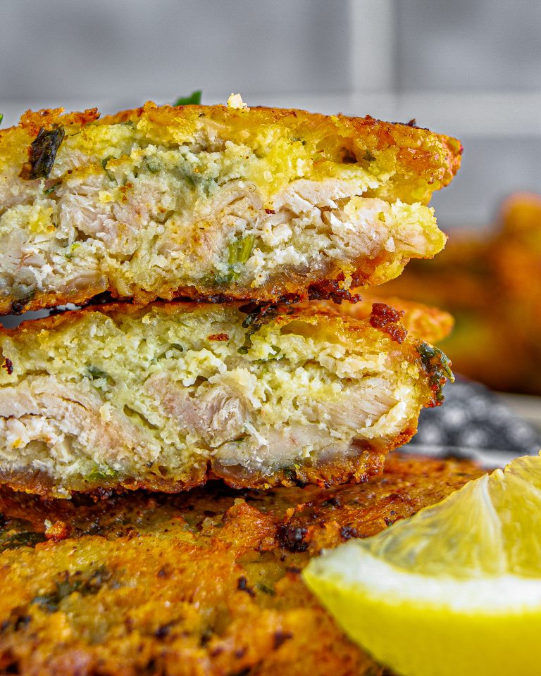 Cheesy Chicken Fritters Recipe CheekyKitchen
