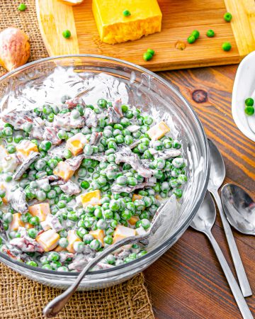 Classic Creamy Pea Salad - CheekyKitchen