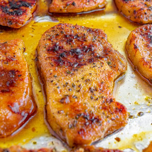 3 Ingredient Brown Sugar Italian Pork Chops - CheekyKitchen