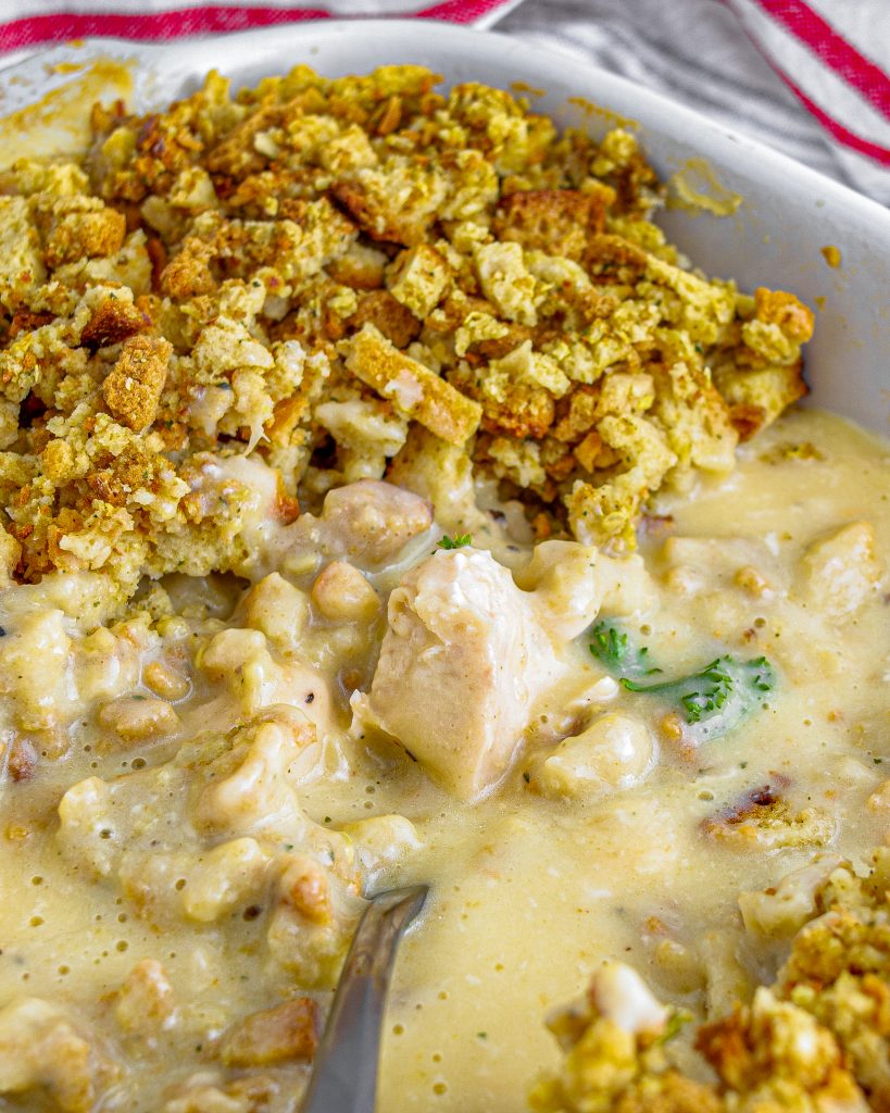 Chicken Stuffing Bake - CheekyKitchen