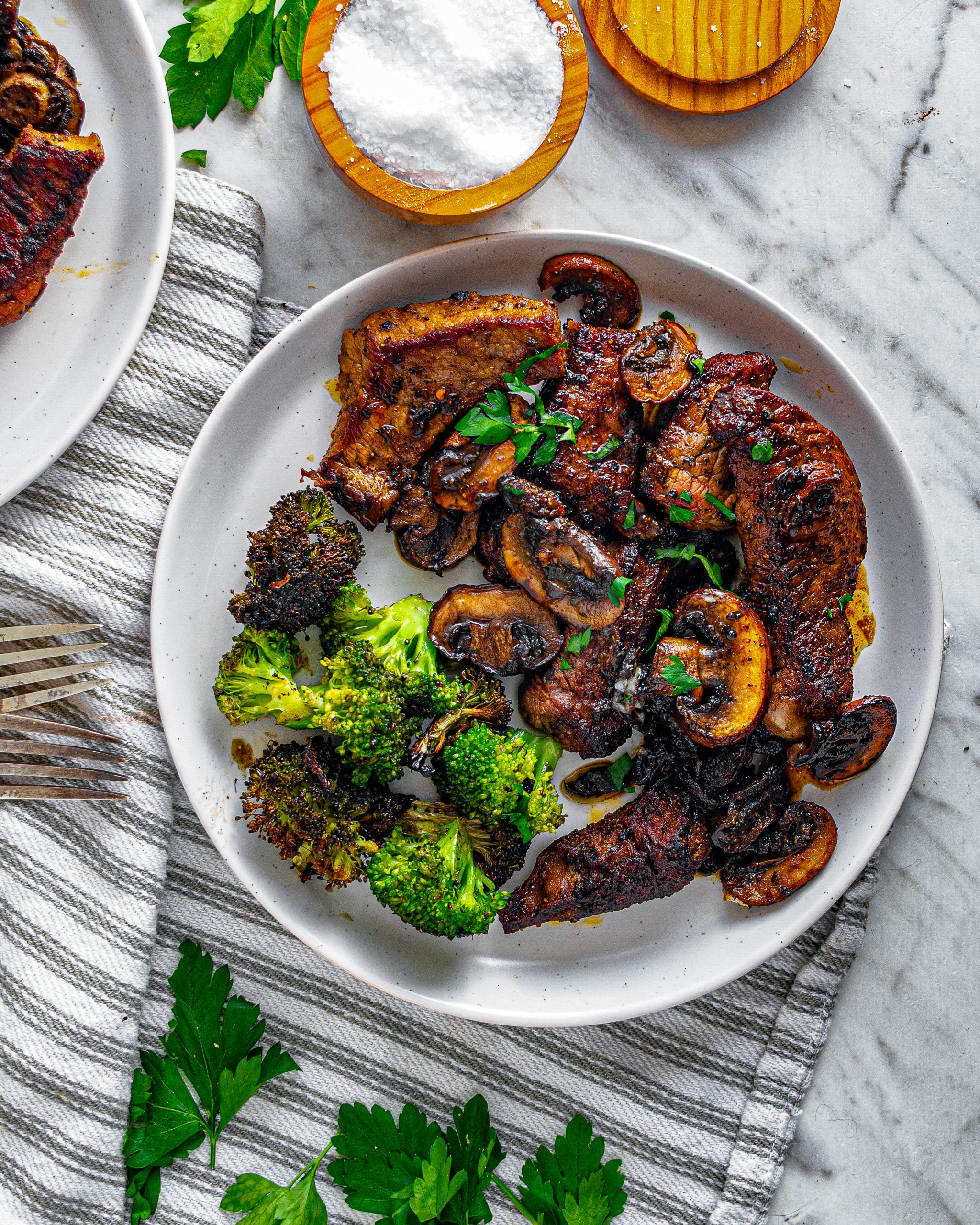 Cajun Butter Steak Bites with Mushrooms CheekyKitchen