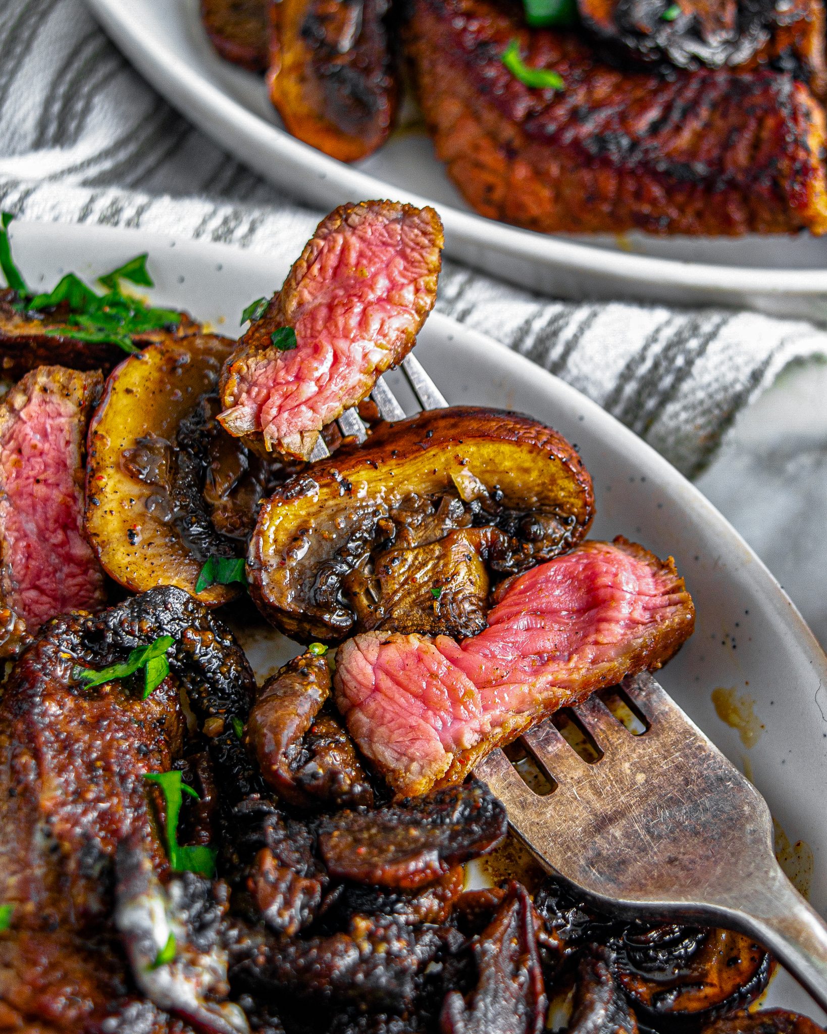 Cajun Butter Steak Bites with Mushrooms CheekyKitchen