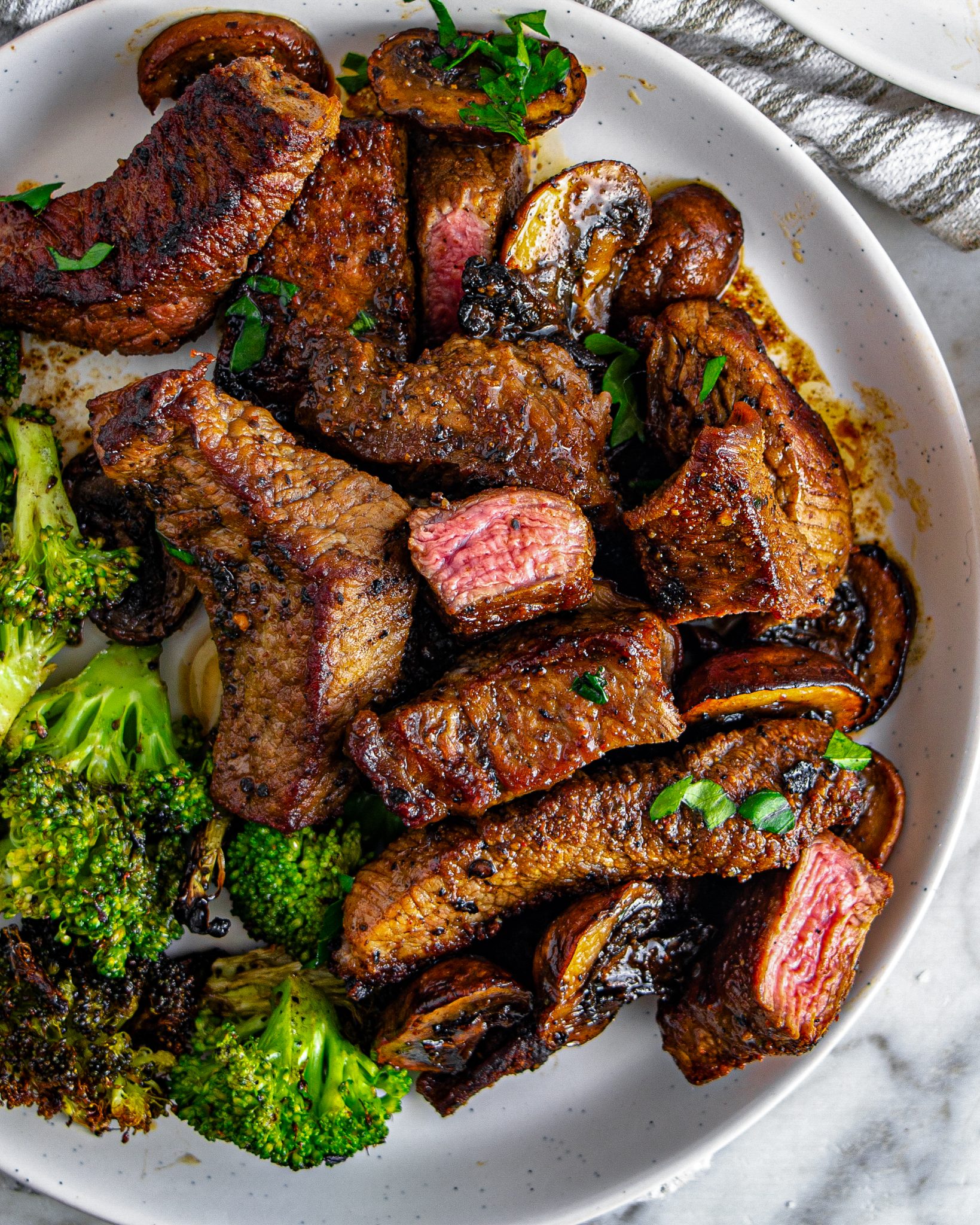 Cajun Butter Steak Bites with Mushrooms CheekyKitchen