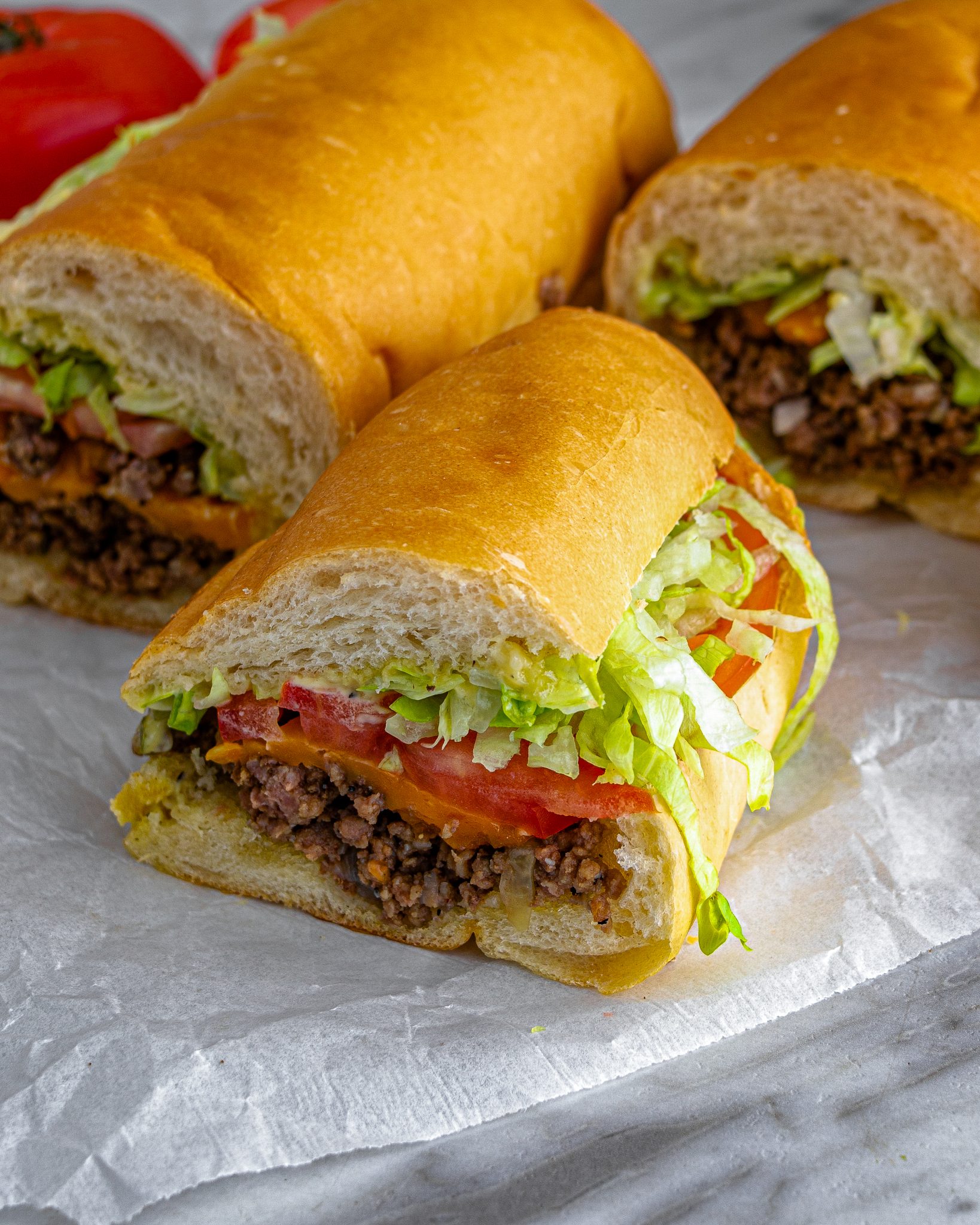 Cheeseburger Sub Sandwiches CheekyKitchen