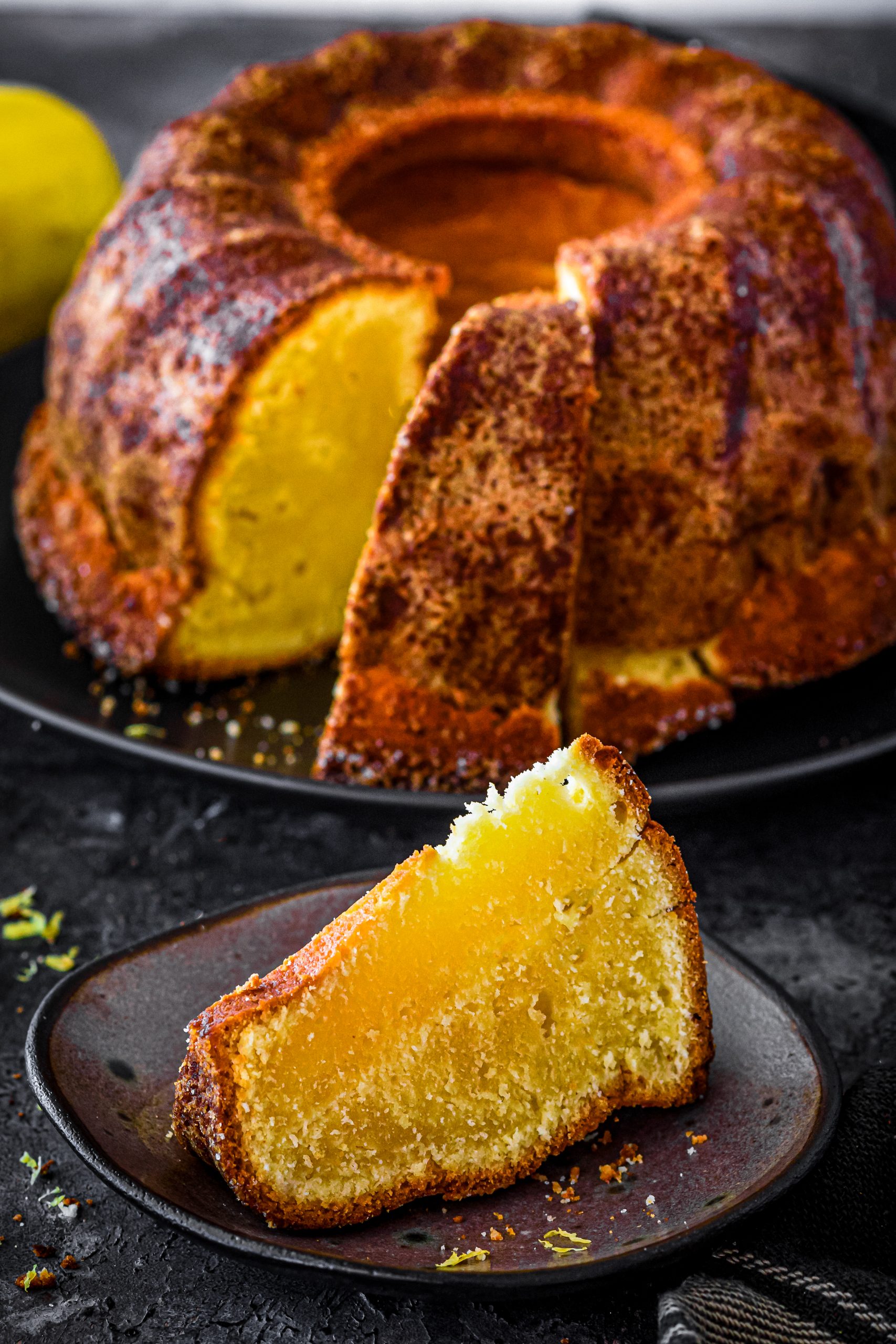 Lemon Cream Cheese Pound Cake - CheekyKitchen