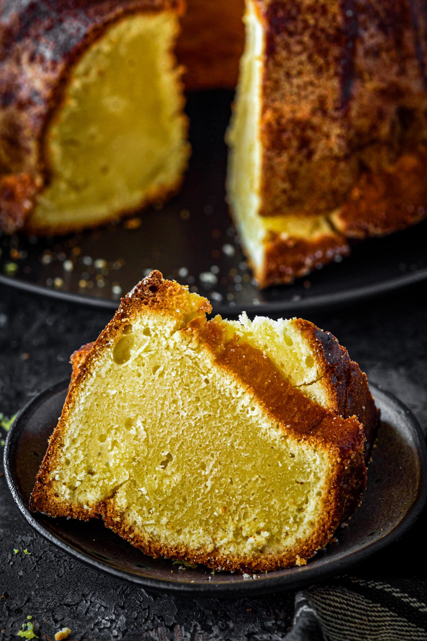 Lemon Cream Cheese Pound Cake - CheekyKitchen