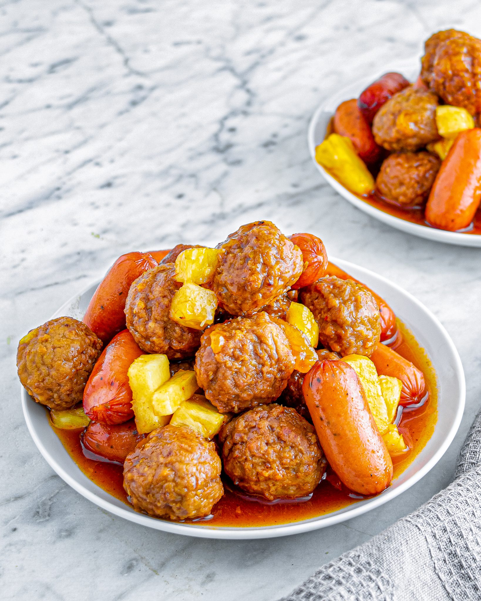 Meatball Pineapple Smokies CheekyKitchen