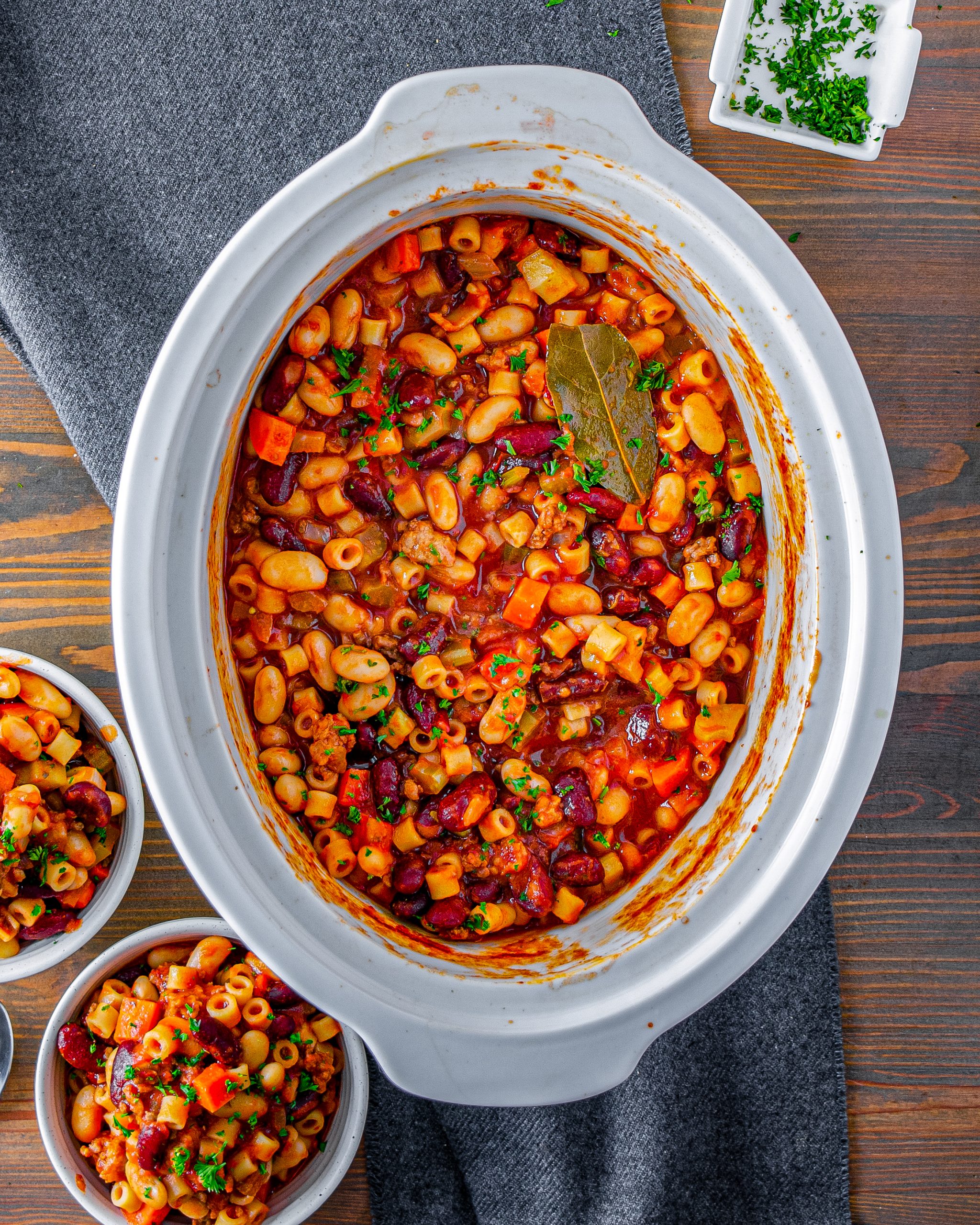 Olive Garden Slow Cooker Pasta Fagioli CheekyKitchen