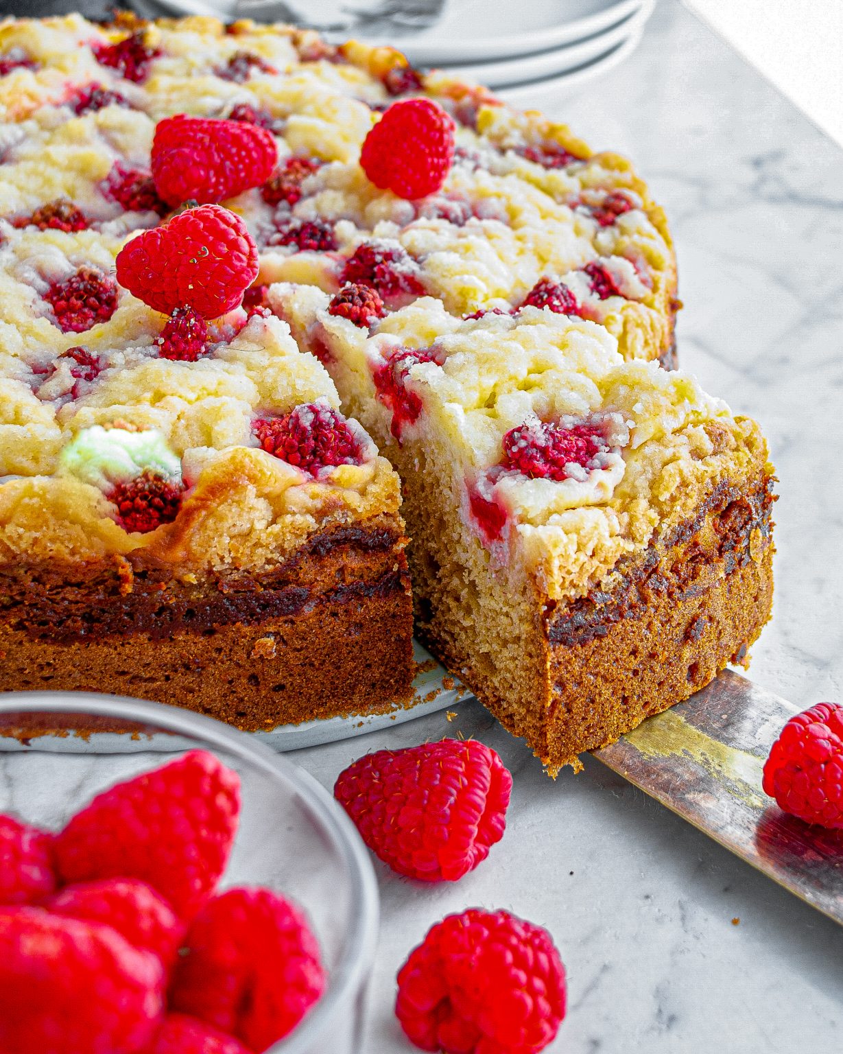 Raspberry Cream Cheese Coffee Cake CheekyKitchen