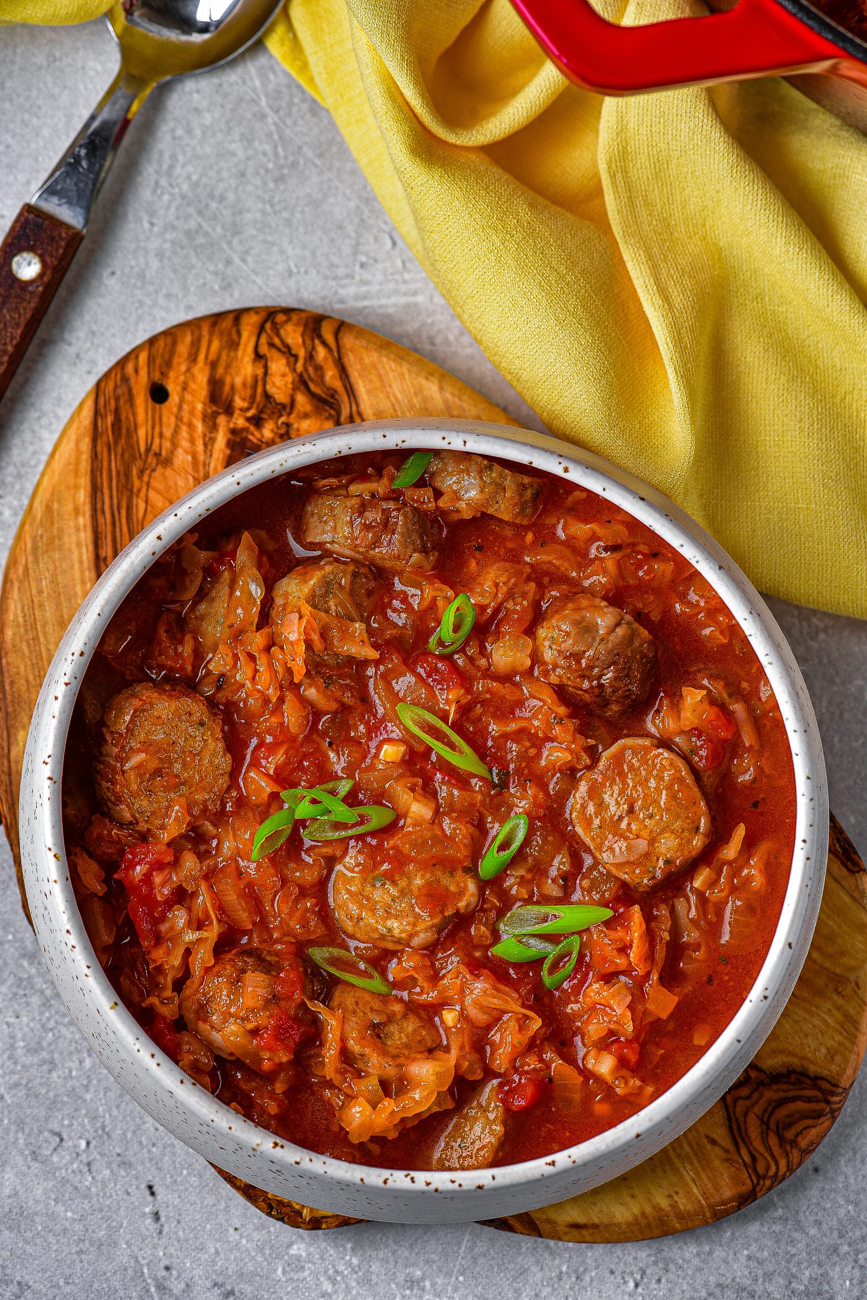 Sausage and Cabbage Soup - CheekyKitchen