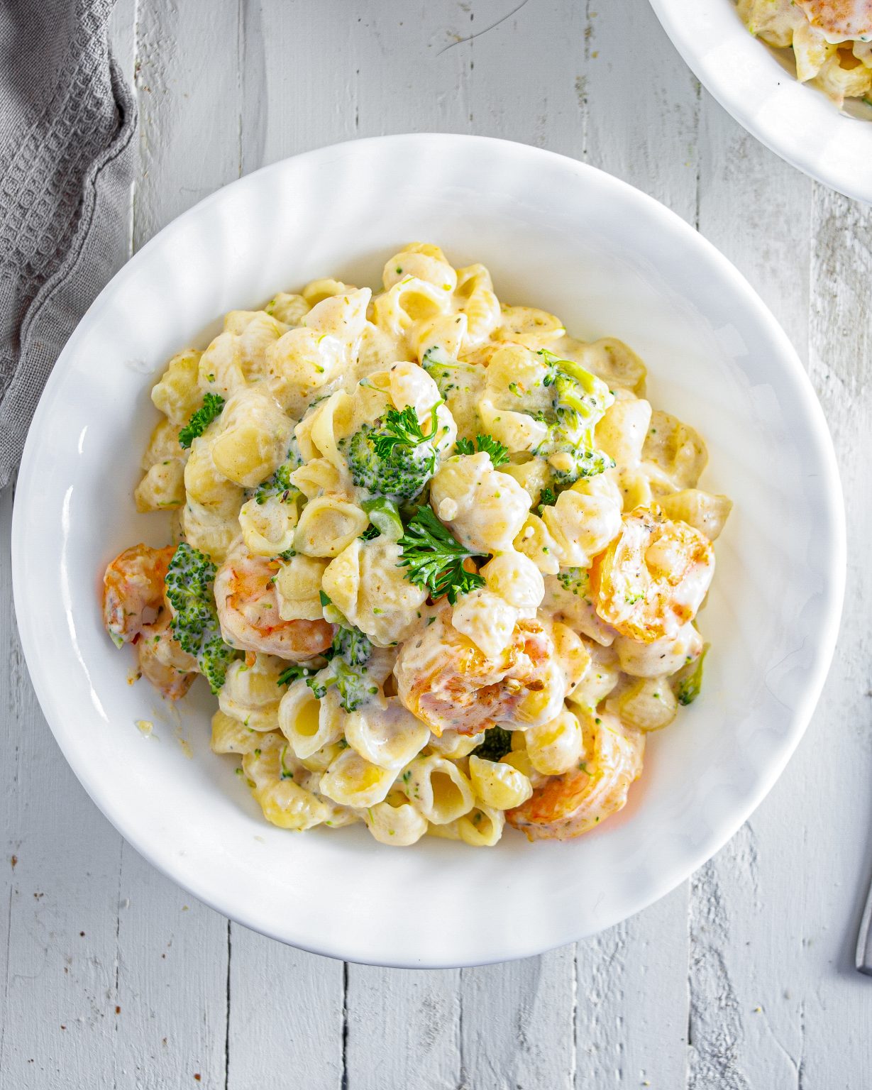 Shrimp and Broccoli Alfredo CheekyKitchen