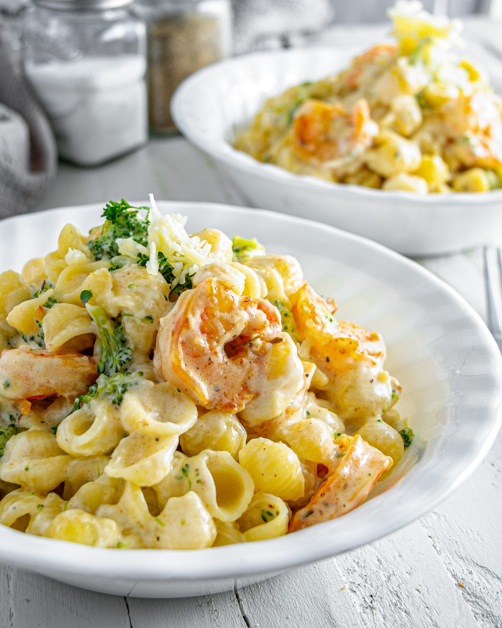 Shrimp and Broccoli Alfredo CheekyKitchen