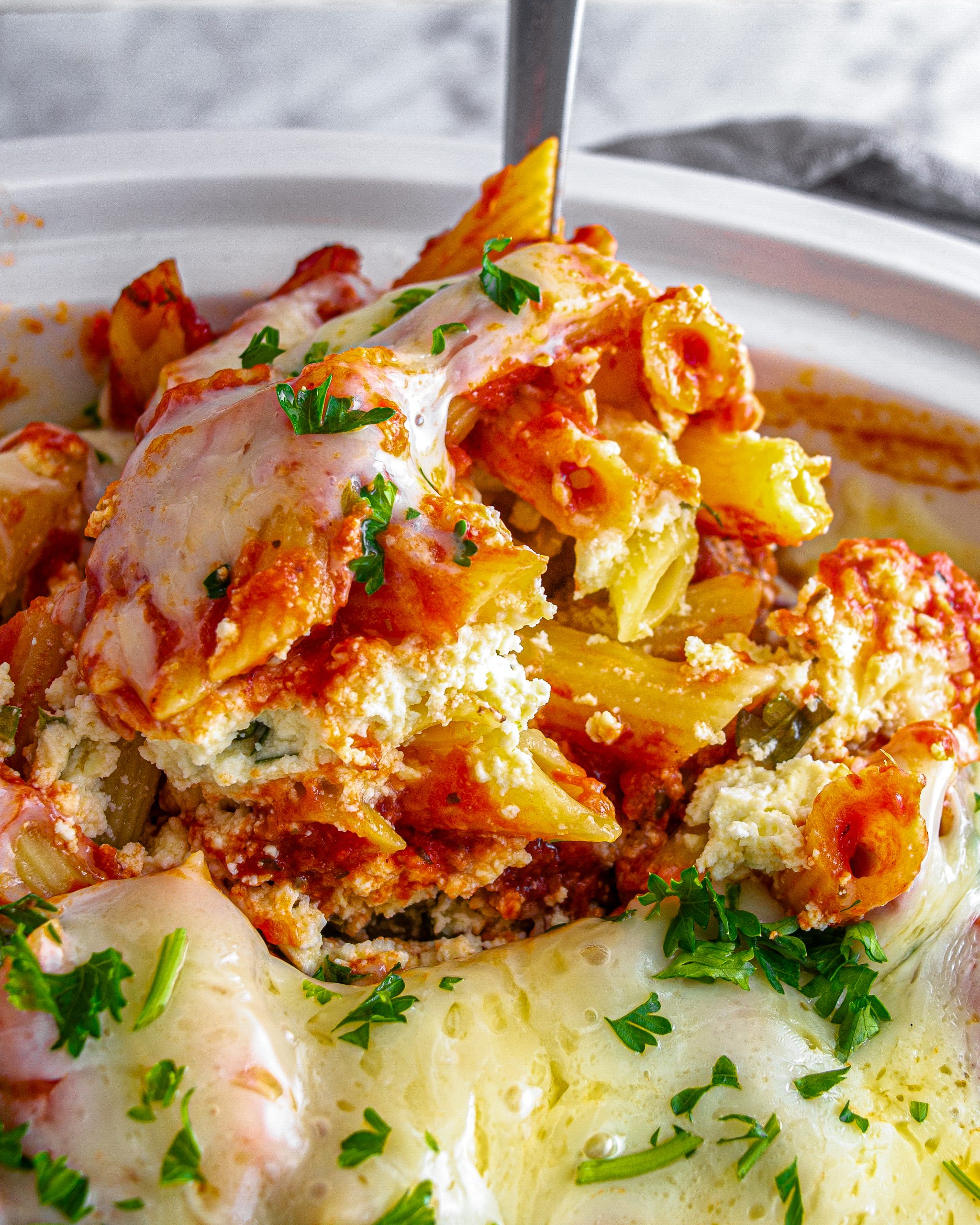 Slow Cooker Baked Ziti CheekyKitchen