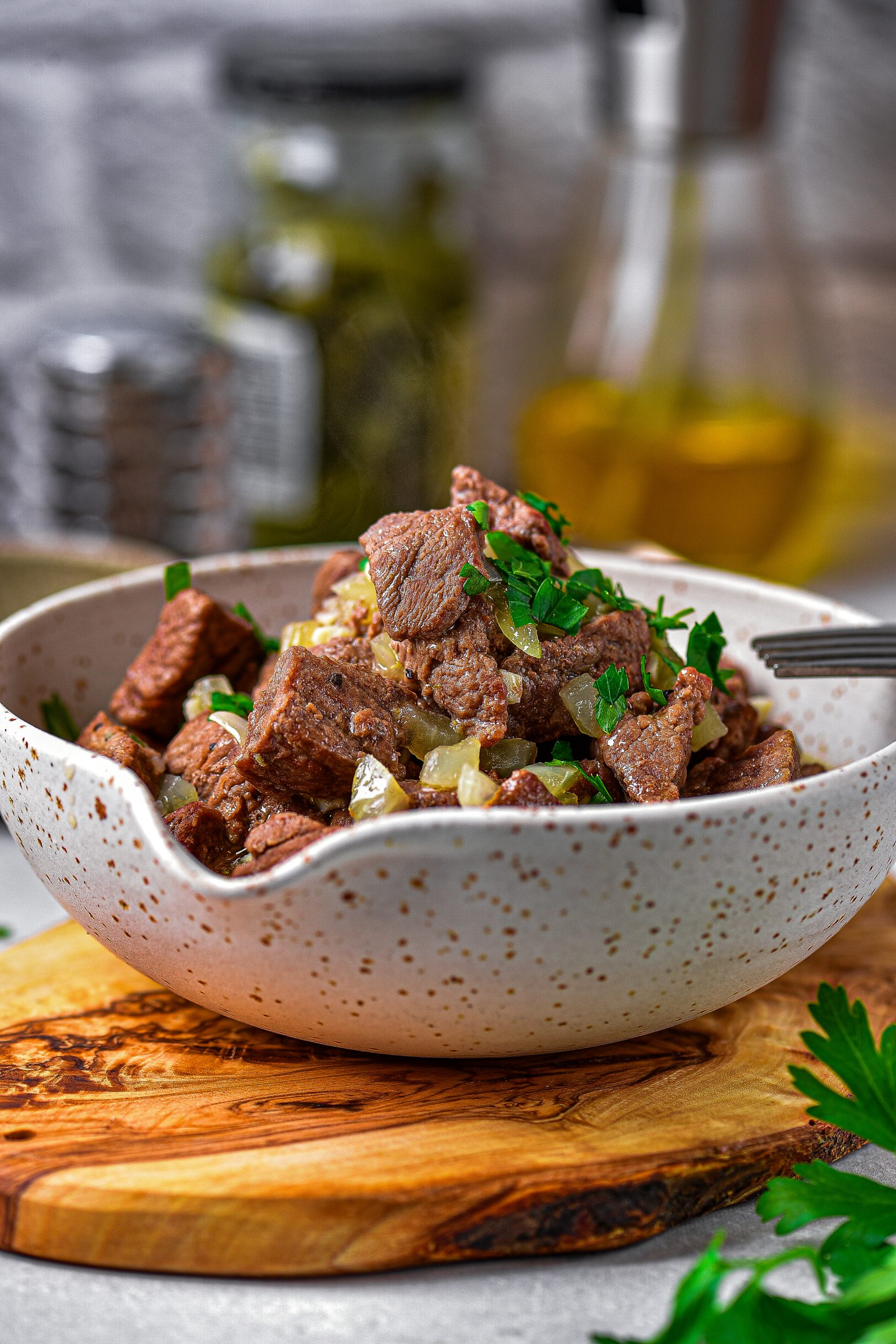 Slow Cooker Steak Bites CheekyKitchen