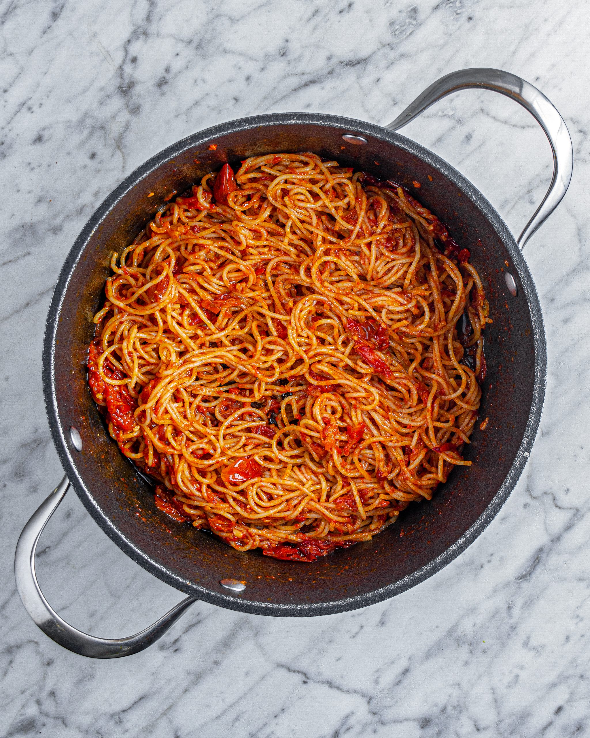 Spaghetti with Cherry Tomato Sauce - CheekyKitchen