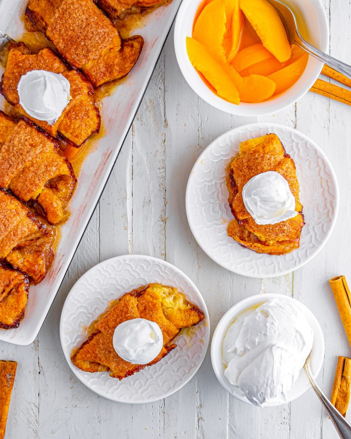 Easy Peach Dumplings CheekyKitchen