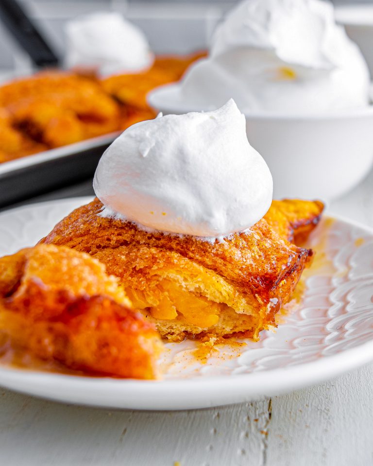 Easy Peach Dumplings CheekyKitchen