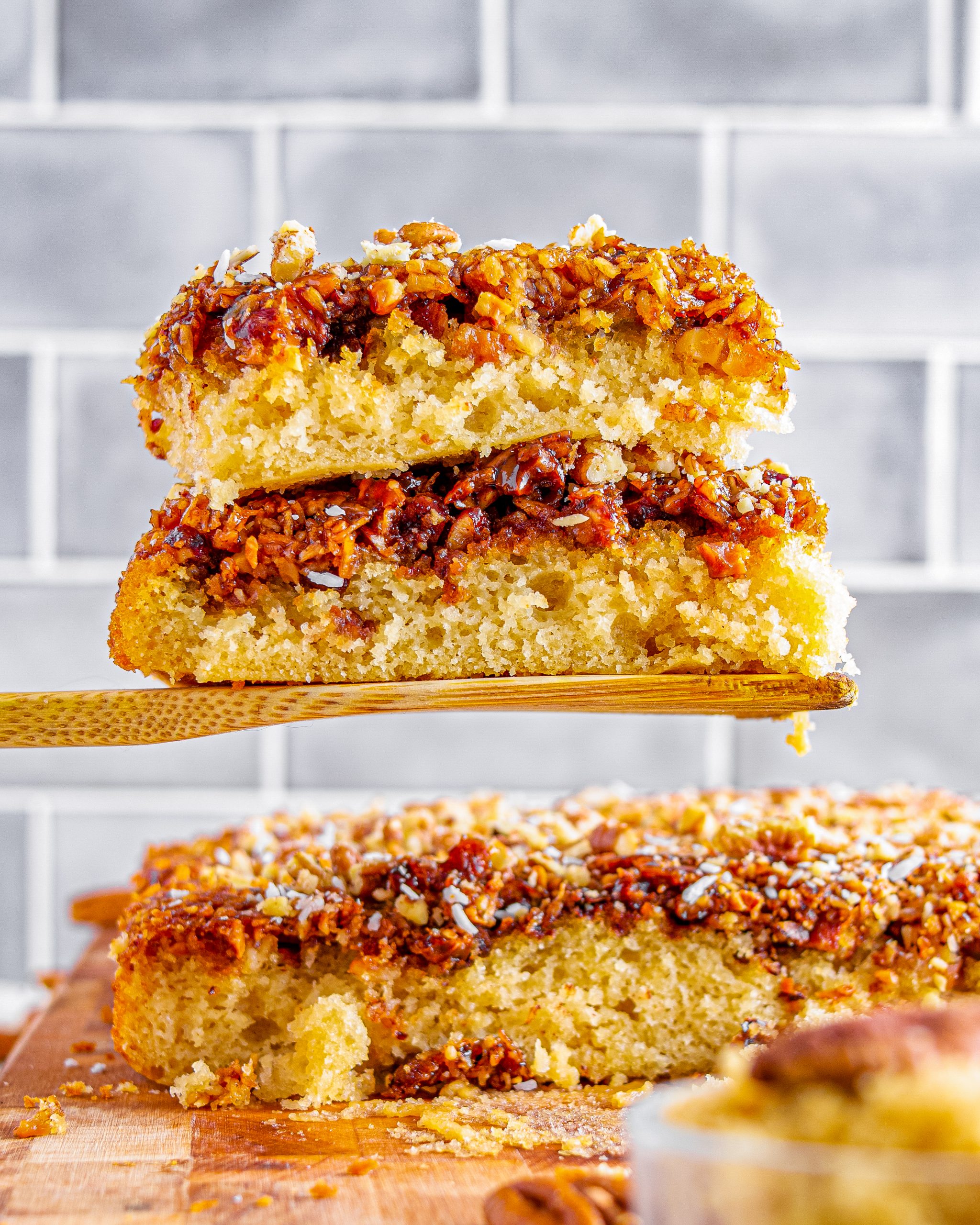 Upside Down Pecan Cake CheekyKitchen